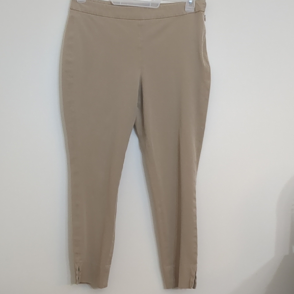 1901 by Nordstom Tan Tailored Split Ankle Side Zipped Pants  Size 8